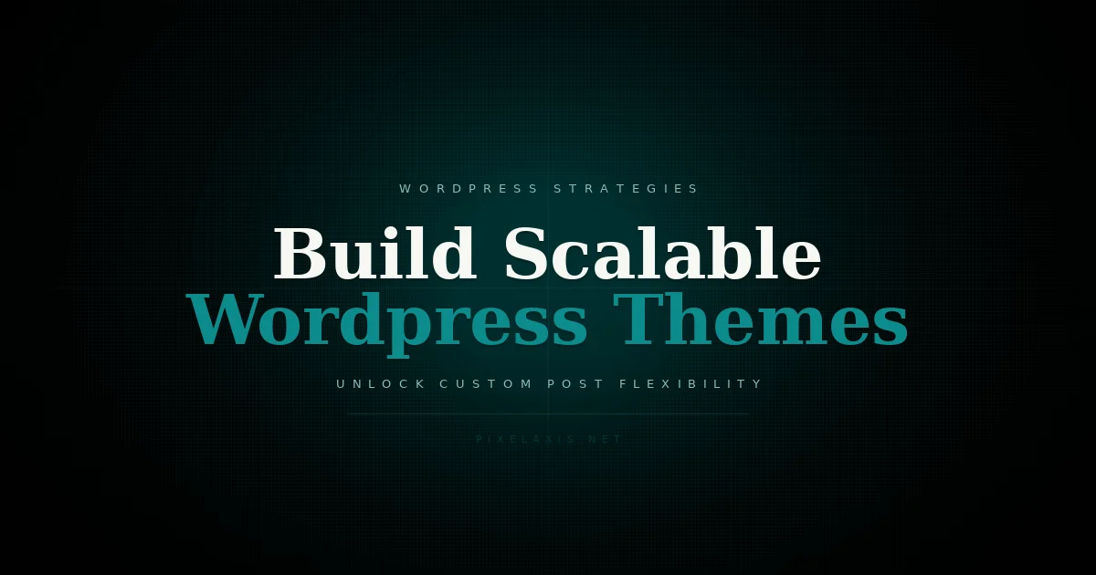 Building Scalable WordPress Themes with Custom Post Types