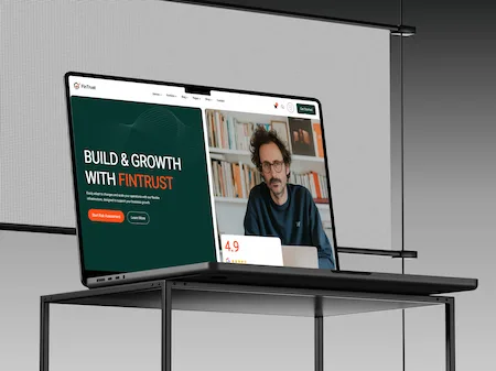 Fintrust laptop landing page