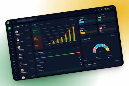 Healthcare SaaS dashboard