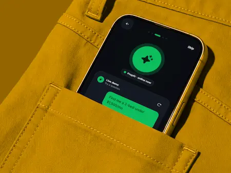 Mobile app lifestyle preview